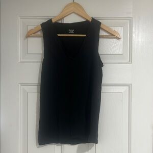 Madewell Black Fitted Sleeveless Tank Top